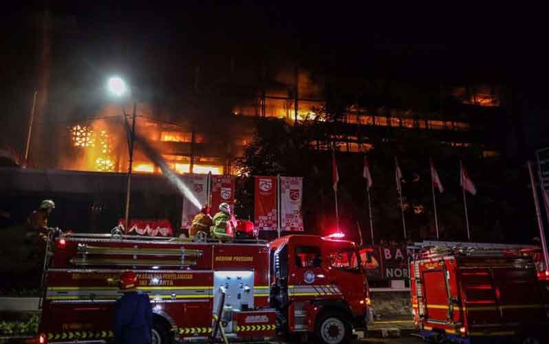 Kebakaran di Kantor Kejaksaan RI , Jalan Sultan Hasanudin Dalam, Kecamatan Kebayoran Baru, Jakarta Selatan