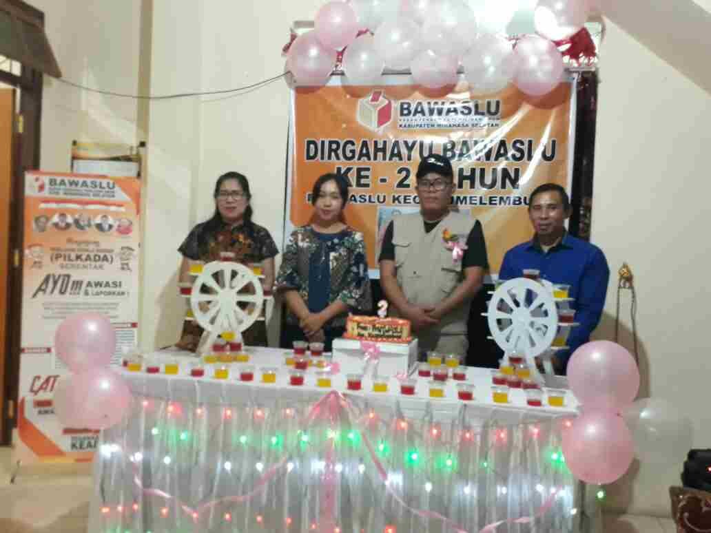 Panwaslu Kecamatan Kumelembuai adakan Syukur HUT ke 2 Bawaslu Minsel