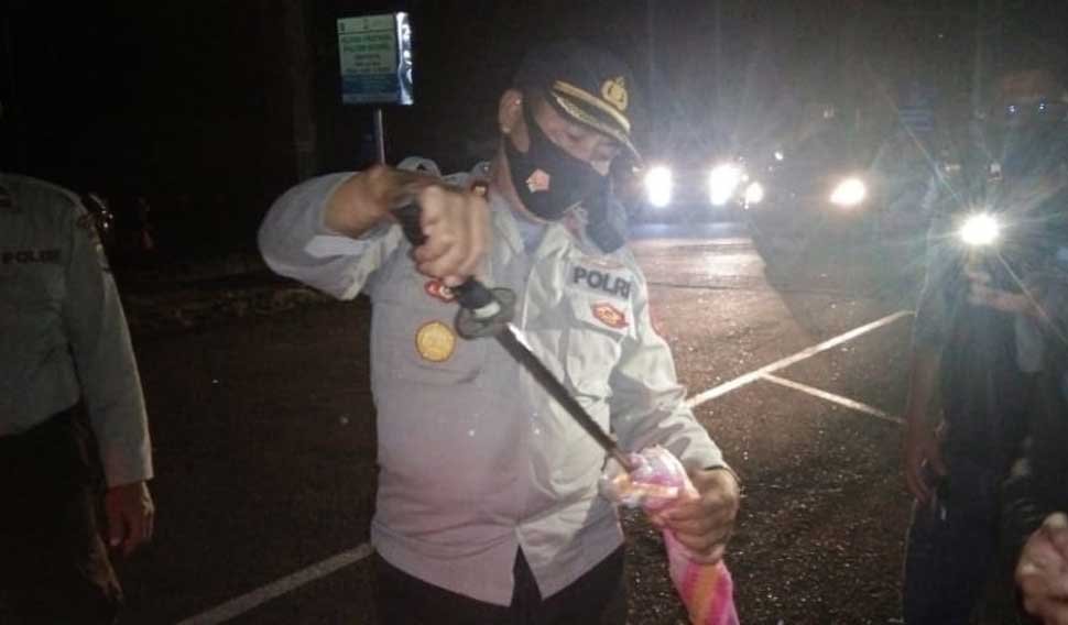 Sajam Jenis Samurai dan Sangkur dirazia Polres Minsel