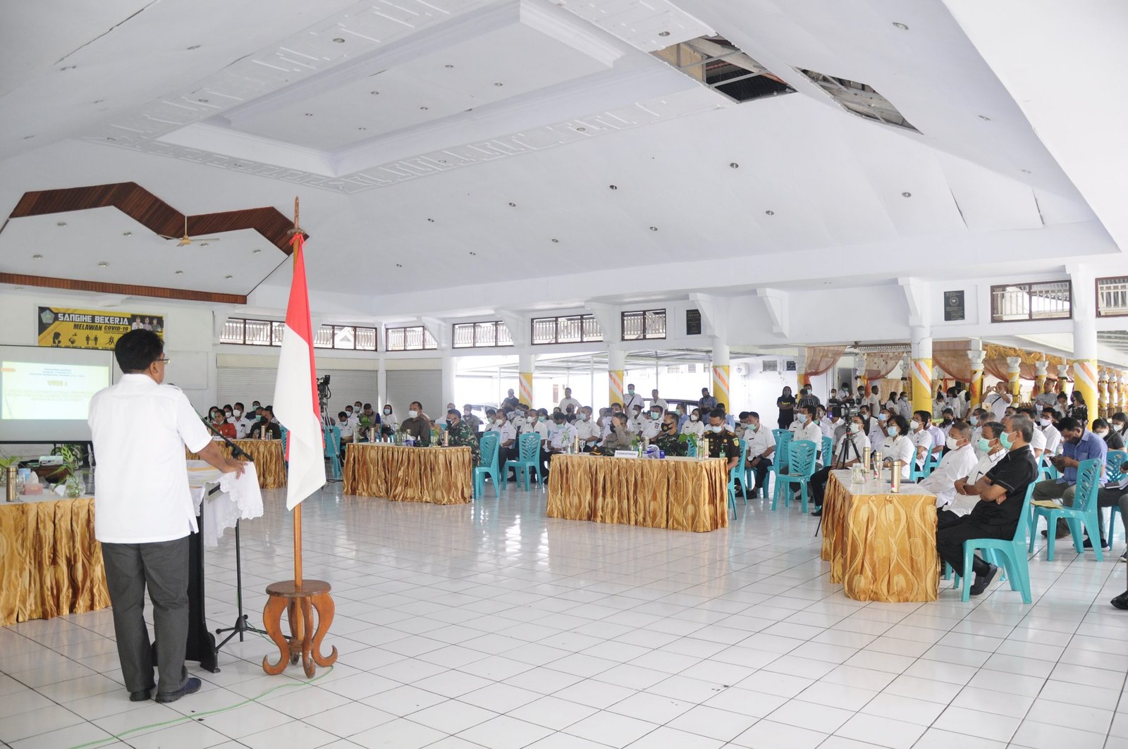 Pemerintah Kabupaten Kepulauan Sangihe Menyelenggarakan Musrenbang RKPD Tahun 2022 Di Papanuhung Tampungang Lawo. (Foto : Gr/Lintasutara)