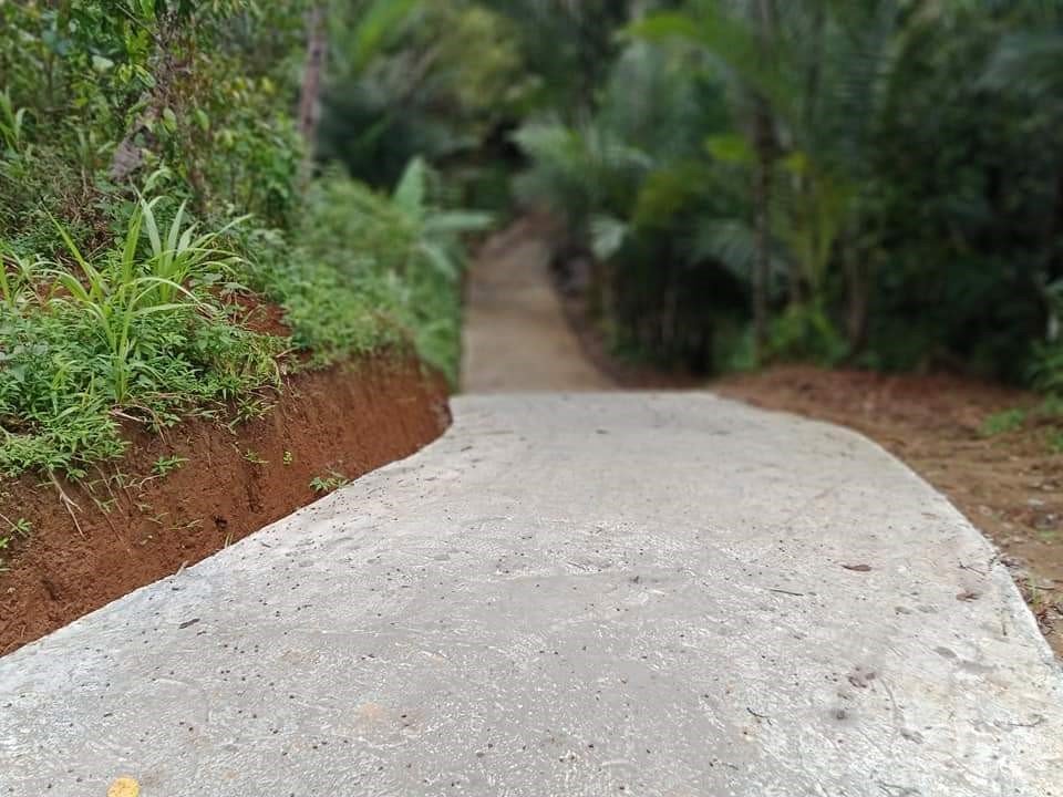 Kondisi Pengerjaan Jalan Rabat Beton Di Lindongan 4 Kampung Manumpitaeng Yang Belum Diaspal (Foto : Ist)