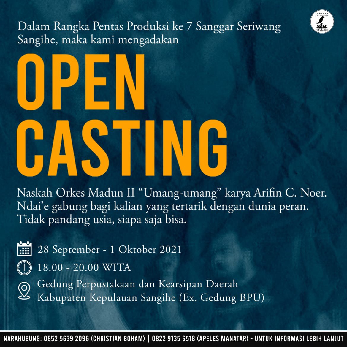 Flyer Open Casting Sanggar Seriwang Sangihe Flyer Open Casting Sanggar Seriwang Sangihe