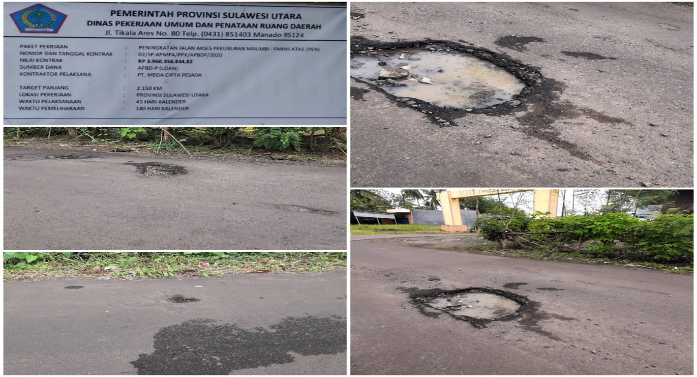 Pekerjaan Jalan Dinas PU Provinsi - Akses Pekuburan Maumbi - Paniki Atas (Foto : Ist)