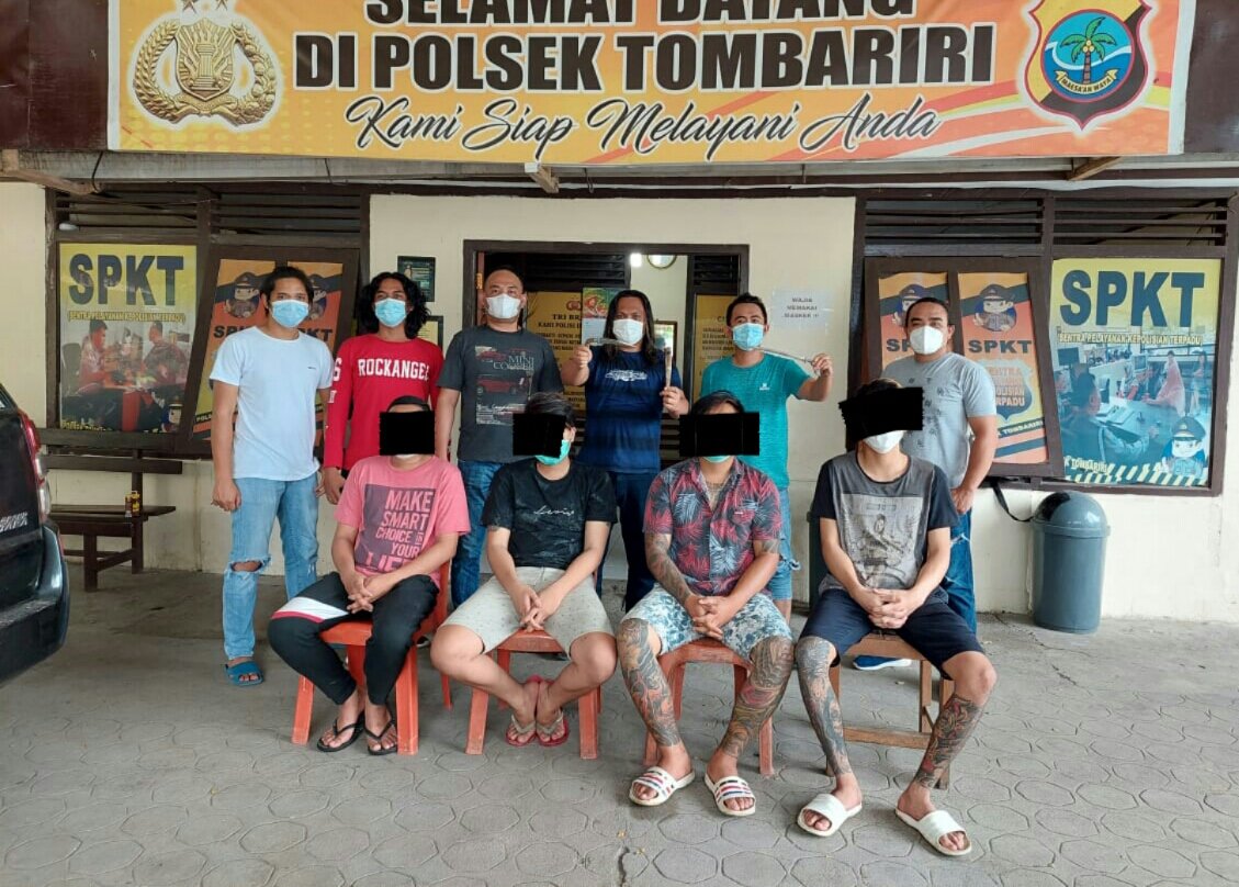 4 Tersangka Penganiayaan di Desa Lolah Satu Berhasil Dibekuk (Foto : Ist)