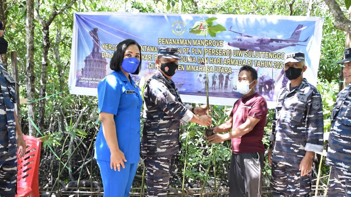 Penanaman Mangrove guna menjaga ekosistem alam