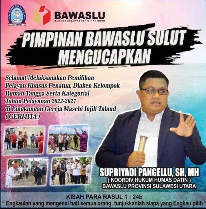 Pimpinan Bawaslu Sulut, Supriayadi Pangellu