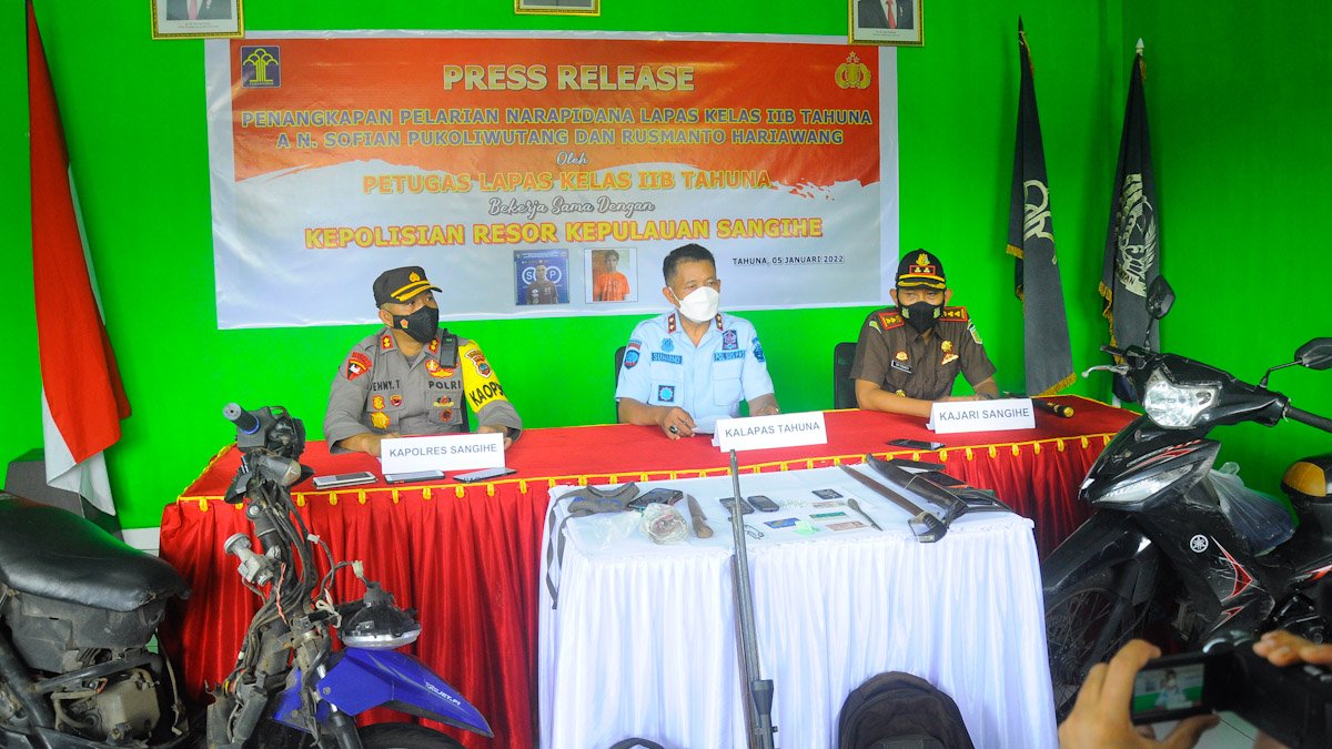 Lapas Tahuna, Napi Kabur, Polres Sangihe