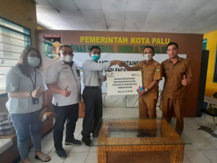 bantuan container booth pln up3 palu